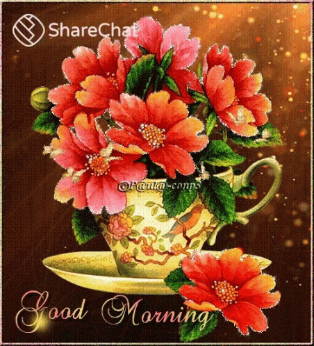 Good Morning Flowers GIF - Good Morning Flowers शुभप्रभात GIFs