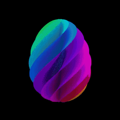a rainbow colored swirl on a dark background