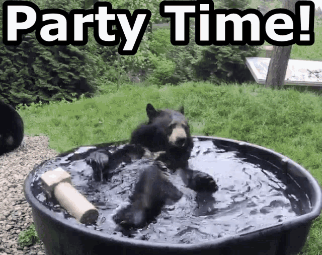 Party Time Bath GIF