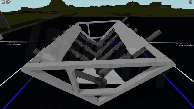 a screenshot of a video game shows a white cube in the middle