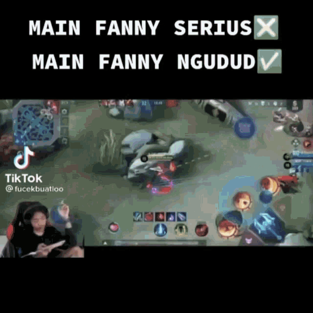 a video of a person playing a video game titled main fanny serious