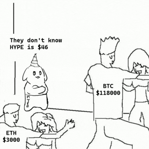 a black and white drawing of a group of people talking about hype .