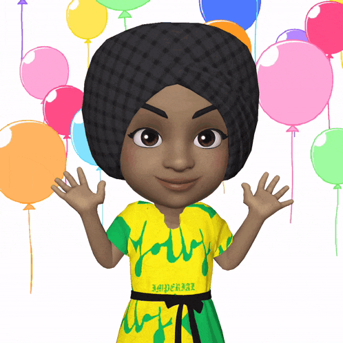 a cartoon character wearing a yellow and green shirt with the word youth on the front