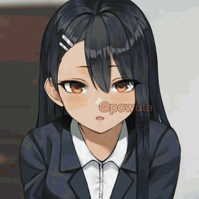 a drawing of a girl with the name @powula on the bottom