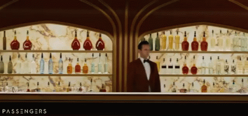 Bartender Fail GIF - Passengers Passengers Movie Michael Sheen GIFs