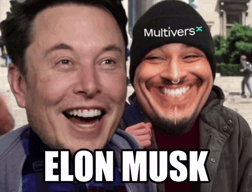 a man wearing a beanie that says multivers on it