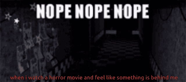 a black and white poster that says nope nope nope