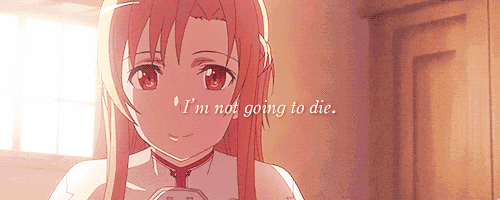 a picture of a girl with the words i 'm not going to die below her