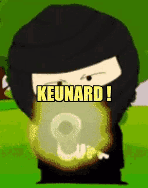 a cartoon character with the name keunard on the bottom