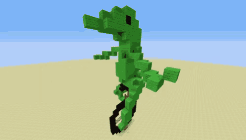 a green seahorse is riding a bicycle with a black tire