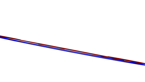 a cartoon drawing of a blue and white ball with a red hat on top