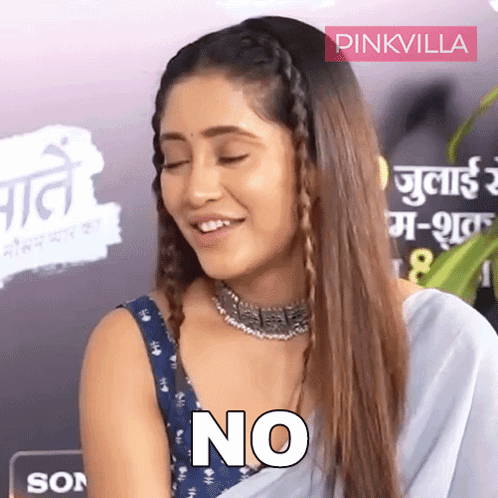 No Shivangi Joshi GIF - No Shivangi Joshi Pinkvilla GIFs