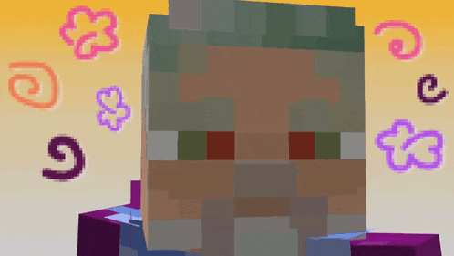 a minecraft character is surrounded by flowers and letters including the letter g