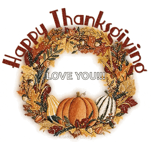 a happy thanksgiving wreath with pumpkins and leaves