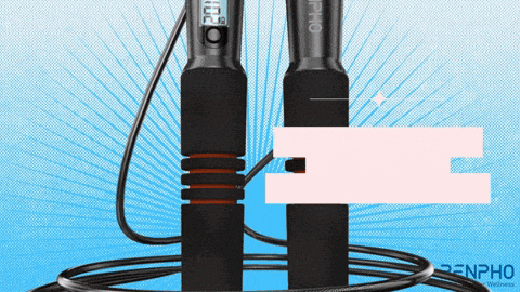 a pair of jump ropes with a digital display that says 20 on it