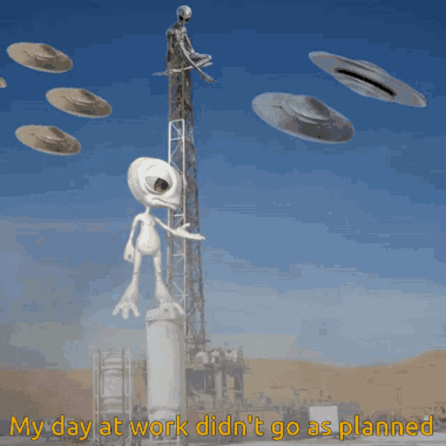 Bad Day Alien Invasion GIF - Bad Day Alien Invasion Want To Get Away GIFs