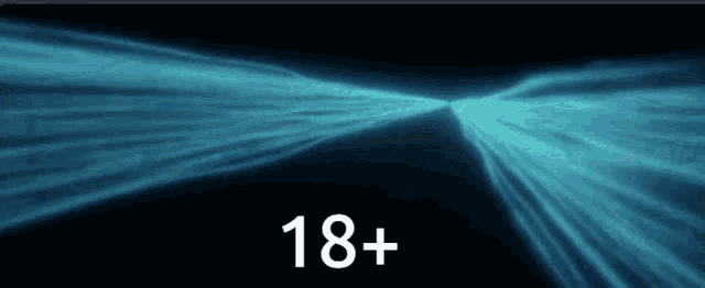 a blue background with the number 18+ in white