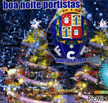 a picture of a christmas tree with the words boa noite portistas on top