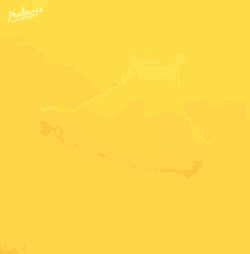 a smiley face with a pink tongue sticking out on a yellow background