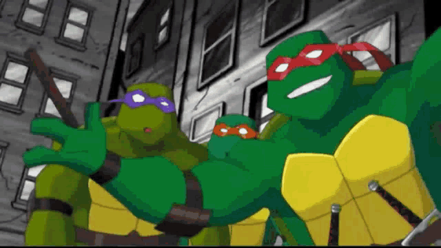 Turtle Prime Turtles Forever GIF - Turtle Prime Turtles Forever Michelangelo Fight GIFs