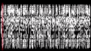 a black and white image with a red line in the middle of the image