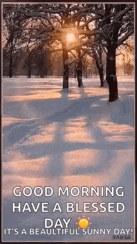 a good morning have a blessed day it 's a beautiful sunny day