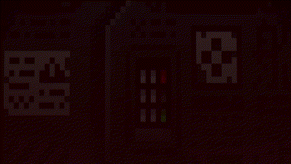 hatsune miku is standing next to a robot in a dark room in a video game