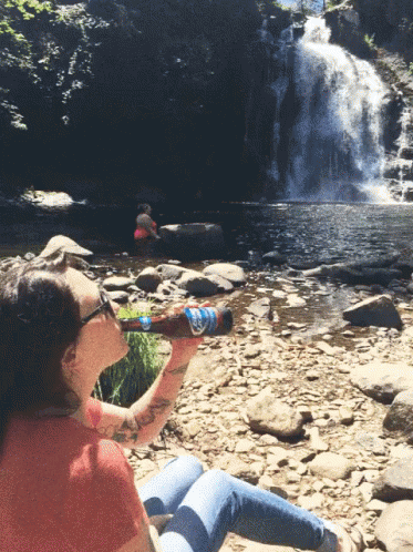 Drinking Bud Light GIF - Drinking Bud Light Waterfall GIFs