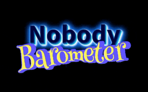 a neon sign that says nobody barometer
