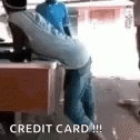 Poke Butt Credit Card Swipe GIF - Poke Butt Credit Card Swipe Butt Swipe GIFs