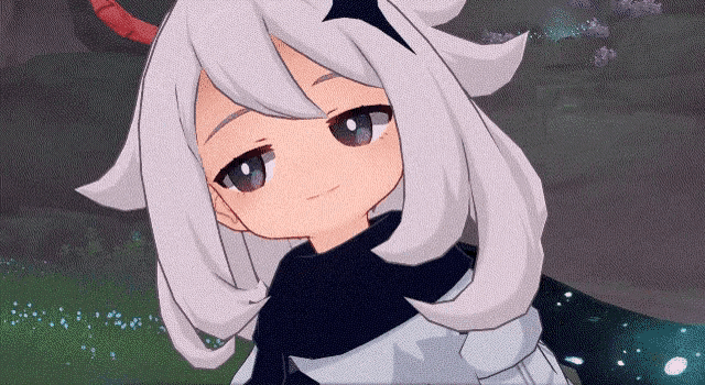 a close up of a cartoon character with white hair and blue eyes