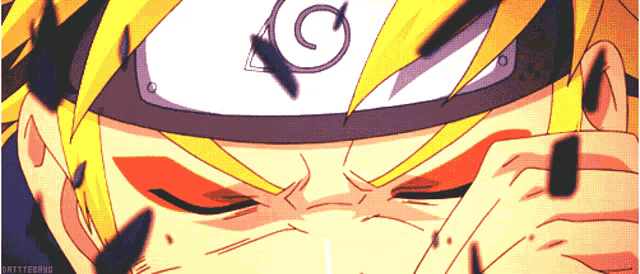 a close up of a person 's face with the letter g on their headband