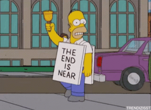 The End Is Near Homer Simpson GIF - The End Is Near Homer Simpson Simpsons GIFs