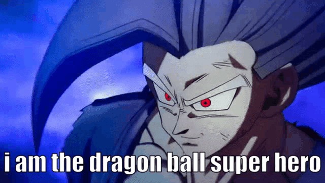 a picture of a dragon ball super hero with a blue background