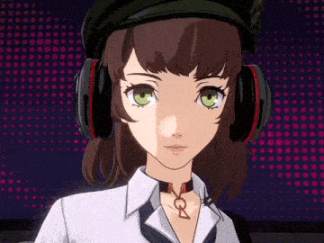 a close up of a girl wearing headphones