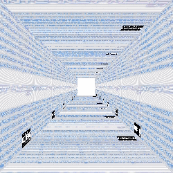 a computer generated image of a room with a warning label
