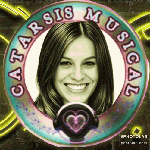 a picture of a woman in a circle with the words " catarsis musical " on it