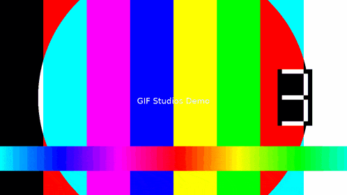 a gif studios demo screen shows a rainbow of colors