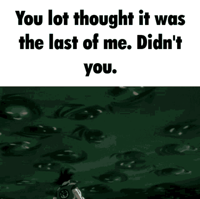 a meme that says you lot thought it was the last of me didn t you