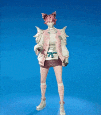 a girl with pink hair is wearing a mask and a jacket