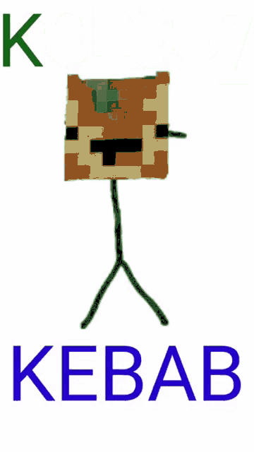 a drawing of a stick figure with kolsuz kebab written on the bottom