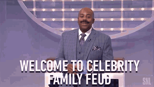 Welcome To Celebrity Family Feud Bow GIF - Welcome To Celebrity Family Feud Bow Welcoming GIFs