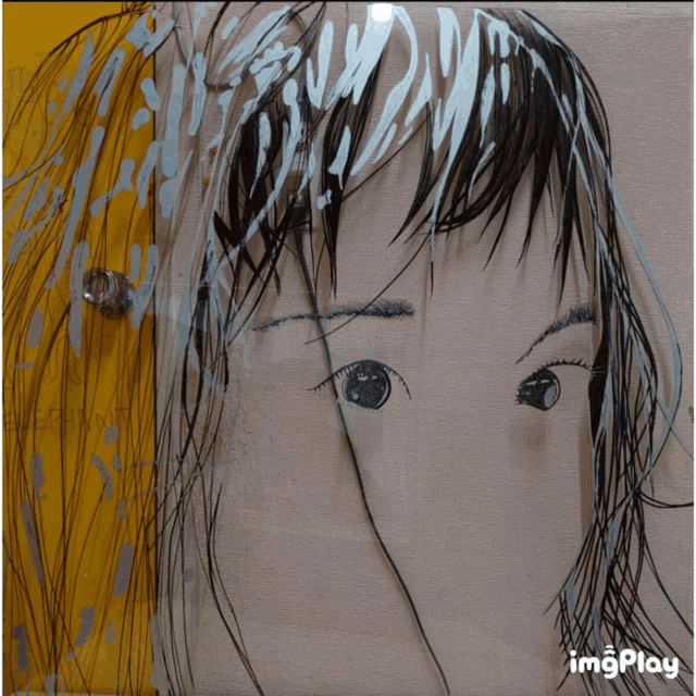 a drawing of a woman 's face with the words imgplay below