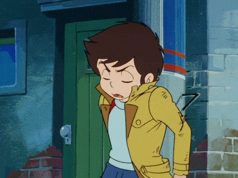 a boy in a yellow jacket is standing in front of a door