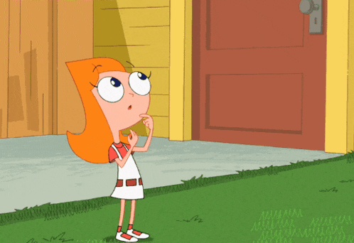 a cartoon of a girl and a stuffed animal