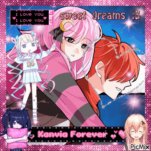 a collage of anime characters with the words sweet dreams 3
