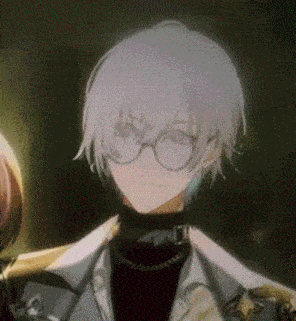 a close up of a person wearing glasses and a black turtleneck .