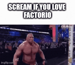 a picture of a man screaming if you love factorio