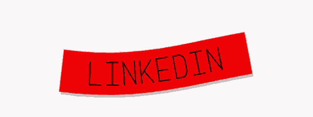 a red ribbon that says linkedin on it