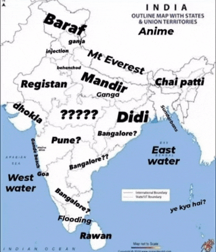 a map of india shows the states and union territories